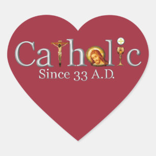 Sticker Cœur Église Catholique Depuis Le 33 Av.