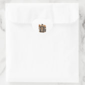 Sticker Cœur Élégance de chat vintage (Sac)