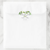 Sticker Cœur Elégant Boho Rustique Boho Mariage d'été Merci (Sac)