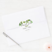Sticker Cœur Elégant Boho Rustique Boho Mariage d'été Merci (Enveloppe)
