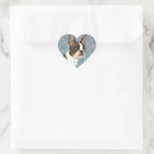 Sticker Cœur Élégant Boston Terrier (Sac)