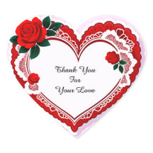 Elegant Heart Card With Red Roses