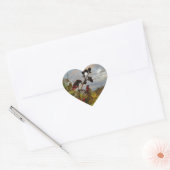 Sticker Cœur Elegant Holly Christmas, (Enveloppe)