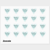 Sticker Cœur Elégant mariage bleu turquoise (Feuille)