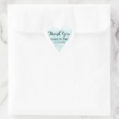 Sticker Cœur Elégant mariage bleu turquoise (Sac)
