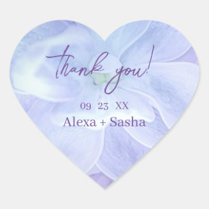 Sticker Cœur Élégant Mariage Lilac violet clair