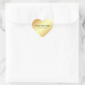 Sticker Cœur Elégant Modèle moderne tendance Noir et Or (Sac)