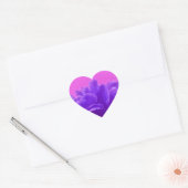 Sticker Cœur Elegant Purple Raspberry Floral (Enveloppe)
