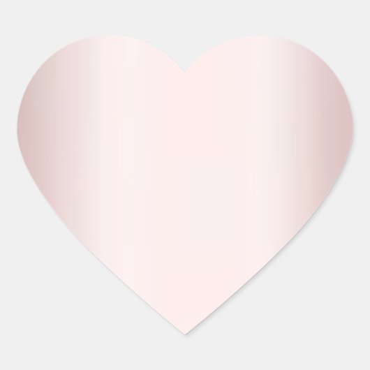 Sticker Cœur Élégant Rose Gold Ajoutez Votre Texte Modèle Vierg (Devant)