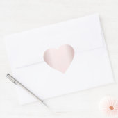 Sticker Cœur Élégant Rose Gold Ajoutez Votre Texte Modèle Vierg (Enveloppe)