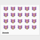 Sticker Cœur Elégante aquarelle Rose Imprimer (Feuille)