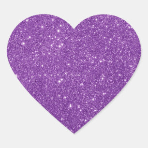 Sticker Cœur Elégante Parties scintillant violette Luxury Girl