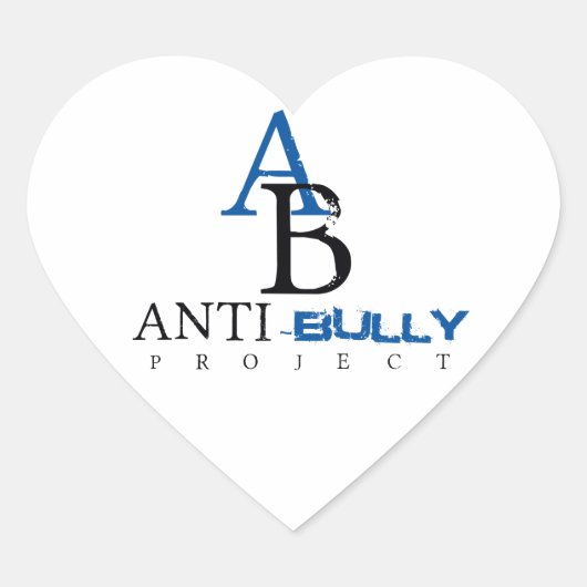 Sticker Cœur Éléments du projet anti-bulle pour promouvoir l'an (Devant)