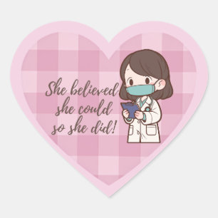 Sticker Cœur Elle a cru qu'elle pouvait alors elle l'a fait aut
