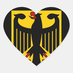 Sticker Cœur emblème allemand
