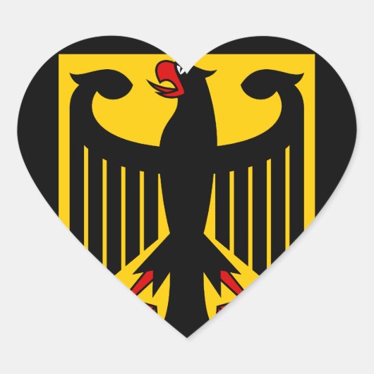 Sticker Cœur emblème allemand (Devant)