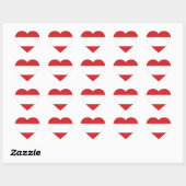 Sticker Cœur Emblème d'Austria Flag (Feuille)