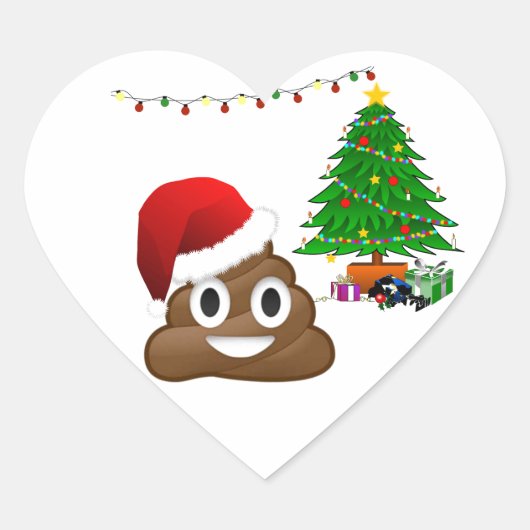 Sticker Cœur emoji de noël (Devant)