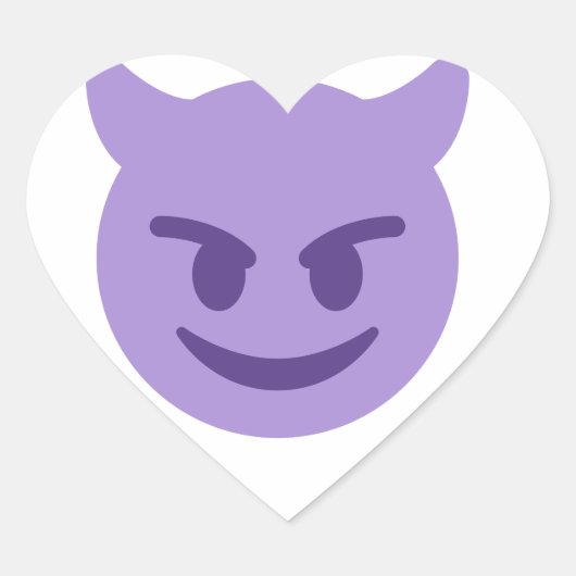 Sticker Cœur emoji diable (Devant)