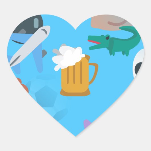 Sticker Cœur emoji garçon (Devant)