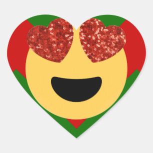 Sticker Cœur émoticône de coeur de noël