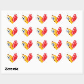 Sticker Cœur émoticône sportif (Feuille)
