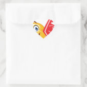 Sticker Cœur émoticône sportif (Sac)