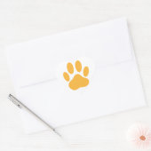 Sticker Cœur Empreinte de chien orange (Enveloppe)