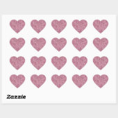 Sticker Cœur Empreinte de léopard Parties scintillant rose fill (Feuille)