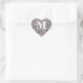 Sticker Cœur Empreinte de léopard rose Monogram Leopard Spots S (Sac)
