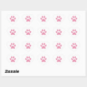 Sticker Cœur Empreinte de patte (Feuille)