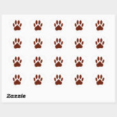 Sticker Cœur Empreinte de patte de chien à pattes (Feuille)