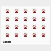 Sticker Cœur Empreinte de patte de chien avec les coeurs (Feuille)