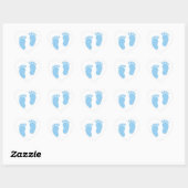 Sticker Cœur Empreintes de bébé. Un garçon (Feuille)
