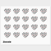 Sticker Cœur Empreintes de pattes avec coeur (Feuille)