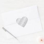 Sticker coeur en argent Lacy (Enveloppe)