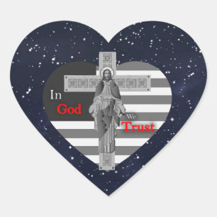 Sticker Cœur En Dieu nous croyons