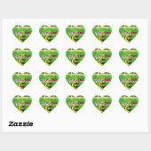 Sticker Cœur En gros, vous me manquez : Texte inspirant (Feuille)