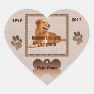 Sticker Cœur En mémoire de votre chien