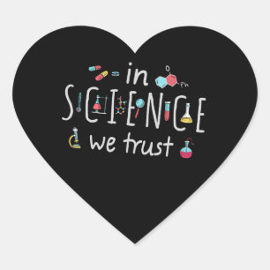 Sticker Cœur En science, nous avons confiance
