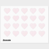 Sticker Cœur En vichy rose (Feuille)