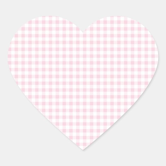 Sticker Cœur En vichy rose (Devant)