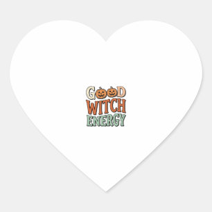 Sticker Cœur Énergie de bonne sorcière Design vectoriel Hallowe