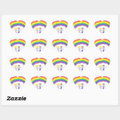 Sticker Cœur Enfants Rainbow (Feuille)