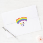 Sticker Cœur Enfants Rainbow (Enveloppe)