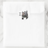 Sticker Cœur Enregistrer le Mariage campagnard Date Horse (Sac)