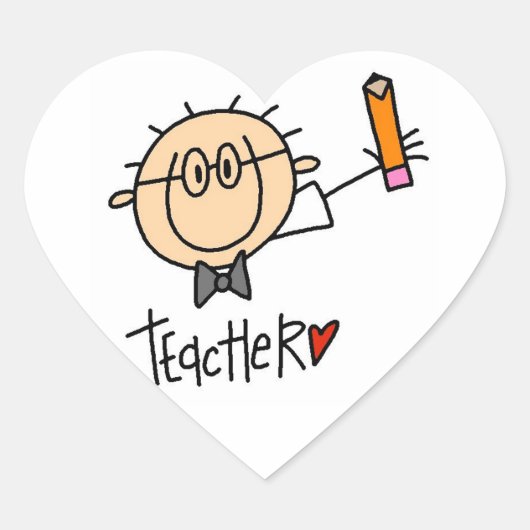 Sticker Cœur Enseignant (Devant)