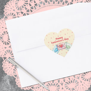 Sticker Cœur Enveloppe de la Saint-Valentin
