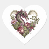 Sticker Cœur Enveloppe Dragon Heart Valentine (Devant)