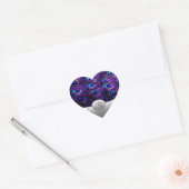 Sticker Cœur Enveloppe Faire-part de mariage Peacock violet (Enveloppe)